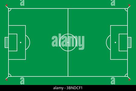 football field or soccer field for pattern and background,vector illustration. Stock Vector