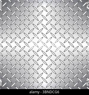 silver diamond plate seamless design for pattern and background. Stock Vector