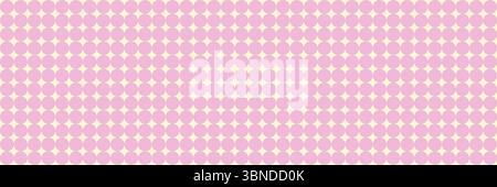 horizontal sweet pastel circle pink on light yellow background. Stock Vector