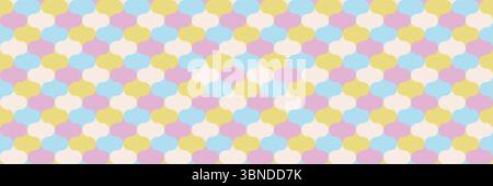 horizontal sweet pastel modern geometric design for pattern and background. Stock Vector