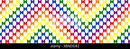 horizontal colorful rainbow semicircle zigzag design for pattern and background. Stock Vector