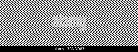 horizontal halftone of black zigzag design for pattern and background. Stock Vector