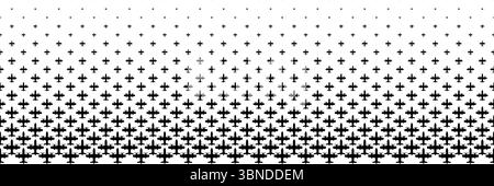 horizontal black halftone of propeller plane design for pattern and background. Stock Vector