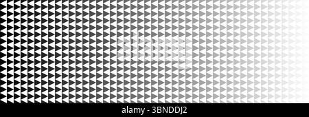 horizontal halftone of blended black triangle to gray design for pattern and background. Stock Vector