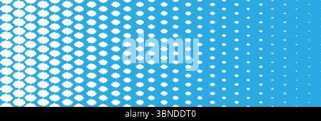 horizontal faded white clouds on blue for pattern and background. Stock Vector