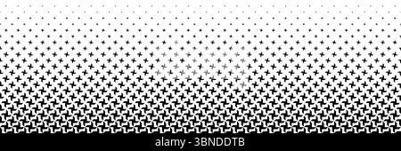 horizontal black halftone of propeller design for pattern and background. Stock Vector