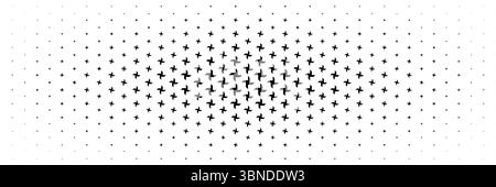 horizontal black propeller spread from center design for pattern and background. Stock Vector