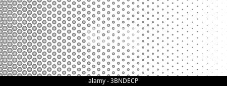 horizontal halftone of black modern zigzag design for pattern and background. Stock Vector