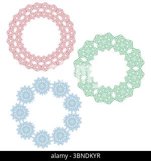 Circular Petal Badge Template Elegant Floral Emblem and Decorative Logo ...