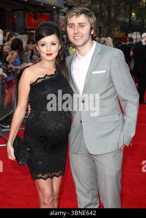 James Buckley with his girlfriend Clair Meek at the premiere of 'The