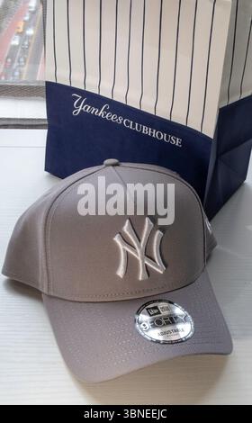 Close-up of an officially licensed New York Yankees baseball cap from