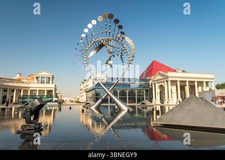 DOHA, QATAR February 1, 2025: Katara Cultural village. fountain on the square in Doha Qatar. Stock Photo
