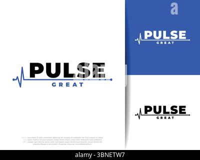 A clean, modern pulse line icon. Ideal for medical, health, and fitness apps. Represents heart rate, vital signs, and energy. Stock Vector