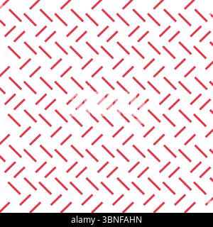 A bold red and white seamless pattern with clean diagonal lines, ideal for modern backgrounds, packaging, fabric prints, and festive design projects. Stock Vector