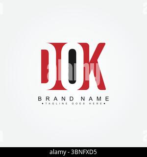 DOK Vector Logo Template - Creative Icon for Initial Letters D, O and K Stock Vector