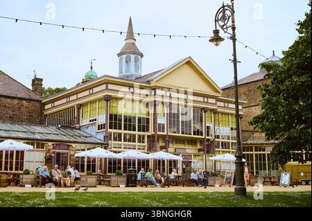 Exterior of the Pavilion tearooms in Buxton,UK Stock Photo