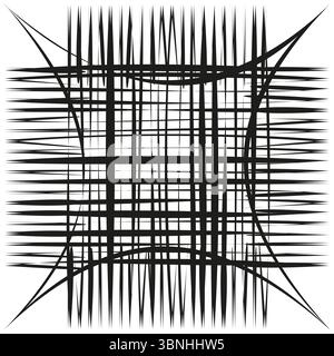 Abstract geometrical star. Complex angular composition. Vector decorative illustration. Symmetrical pointed ornament. Stock Vector