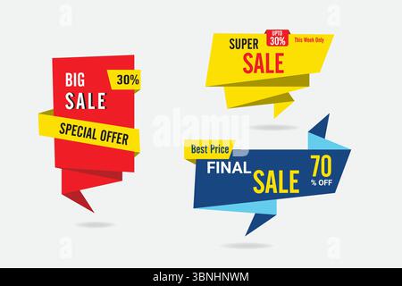 "Big Sale: 30% OFF, Final Sale 70% OFF, Special Offer & Best Price" Stock Vector