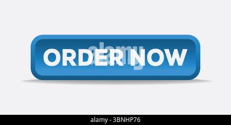 "Order Now Button - Orange Color with Bold Text" Stock Vector