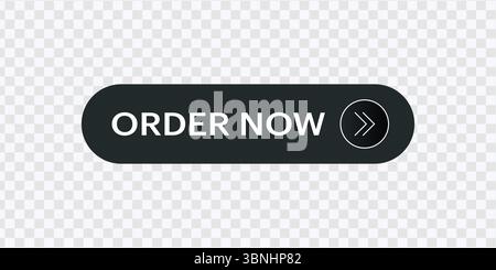 "Order Now Button - Orange Color with Bold Text" Stock Vector