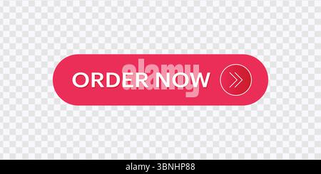 "Order Now Button - Orange Color with Bold Text" Stock Vector