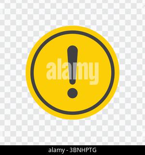 "Exclamation Mark Icons - Warning and Alert Symbols in Black, Red, and Yellow" Stock Vector