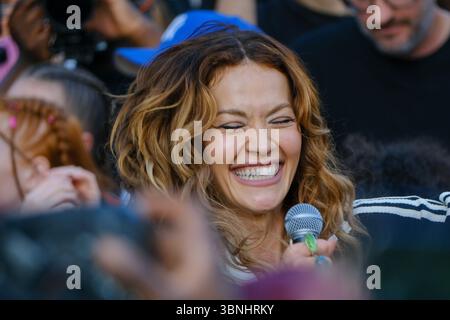 London, UK. 11th June, 2025. Singer and songwriter RITA ORA performs ...