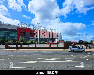 in front of Sir Alex Ferguson Stand Stock Photo