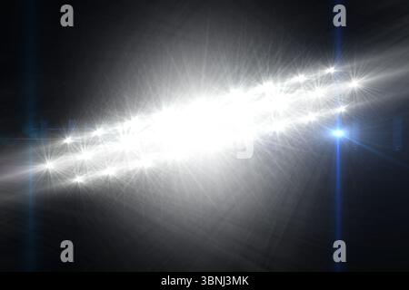 Floodlight in stadium at night Stock Photo