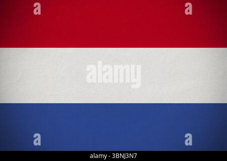 Flat design flag cloth is showing red white blue horizontal stripes on transparent background Stock Photo