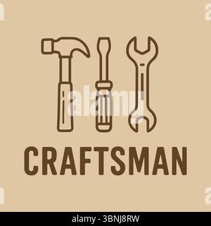 Craftsman Tools a Symbol of Skill and Dedication to Quality Work Stock Vector