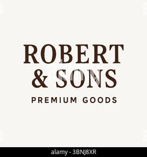 Robert and Sons Branding Logo for Your Business Needs Perfect Stock Vector