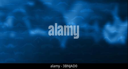 Mustache silhouettes pattern forming in flat vector design, showing blue gradient blur backdrop Stock Photo