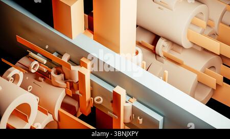 This vibrant abstract background features intricate geometrical designs in varying shades, creating a visually striking and dynamic composition. Stock Photo