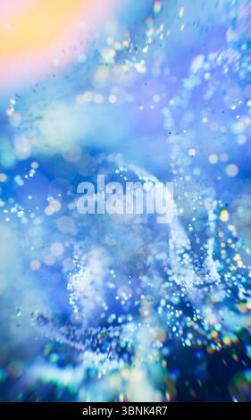 Flowing wave particles background, 3d rendering. 3D illustration. Stock Photo