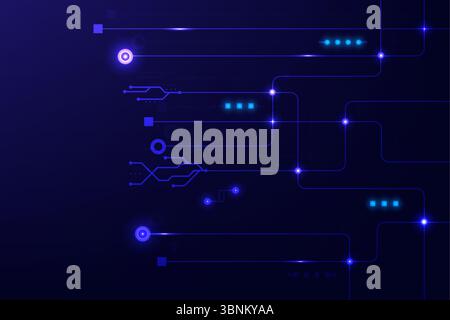 Abstract background  geometric connected lines and dot featuring glowing and data flow elements, Ideal for tech, innovation and digital network concep Stock Vector