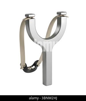 slingshot minimalist 3D rendering in a soft and smooth renderer Stock Photo