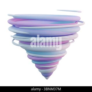 tornado minimalist 3D rendering in a soft and smooth renderer Stock Photo