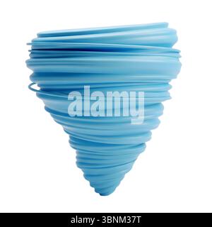 tornado minimalist 3D rendering in a soft and smooth renderer Stock Photo
