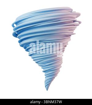 tornado minimalist 3D rendering in a soft and smooth renderer Stock Photo