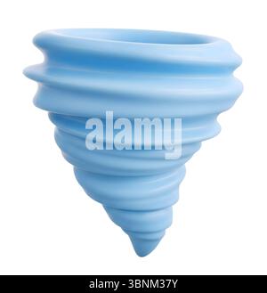 tornado minimalist 3D rendering in a soft and smooth renderer Stock Photo