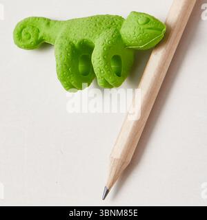 Sharp pointed wooden pencil ready for writing Stock Photo