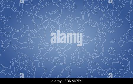 Abstract blue background with white contour lines creating a wavy, textured appearance Stock Vector