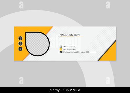 Modern and minimalist email signature Stock Vector