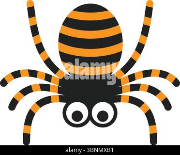 Spider icon in flat style. Tarantula insect vector illustration on isolated background. Wildlife sign business concept. Stock Vector