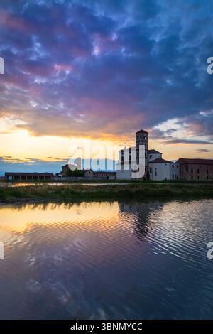 Sunset Sky Above Rice Fields and River Stock Photo - Alamy