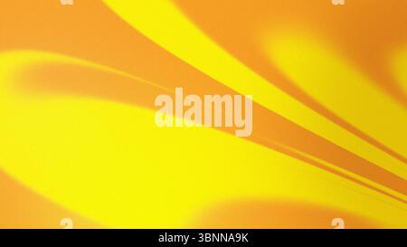 Abstract flowing, liquid, wavy and curved grainy yellow and orange shapes. Blurry, dynamic and futuristic bright and vibrant background with noise. Stock Photo