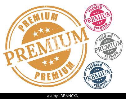 Premium Quality Assurance Circular Stamps  Seals Stock Vector