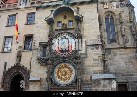 Prague Astronomical Clock, Czech Republic Stock Photo