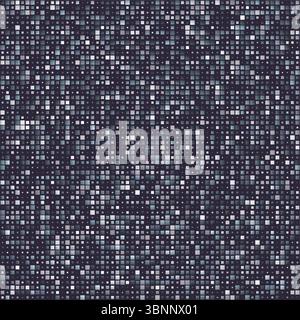 Seamless background pattern. Gradiented squares in multiple colors. Dark blue, light gray, dark gray, medium gray. Excellent vector illustration. Stock Vector